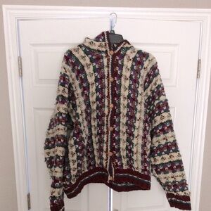 Vintage wool hooded sweater.